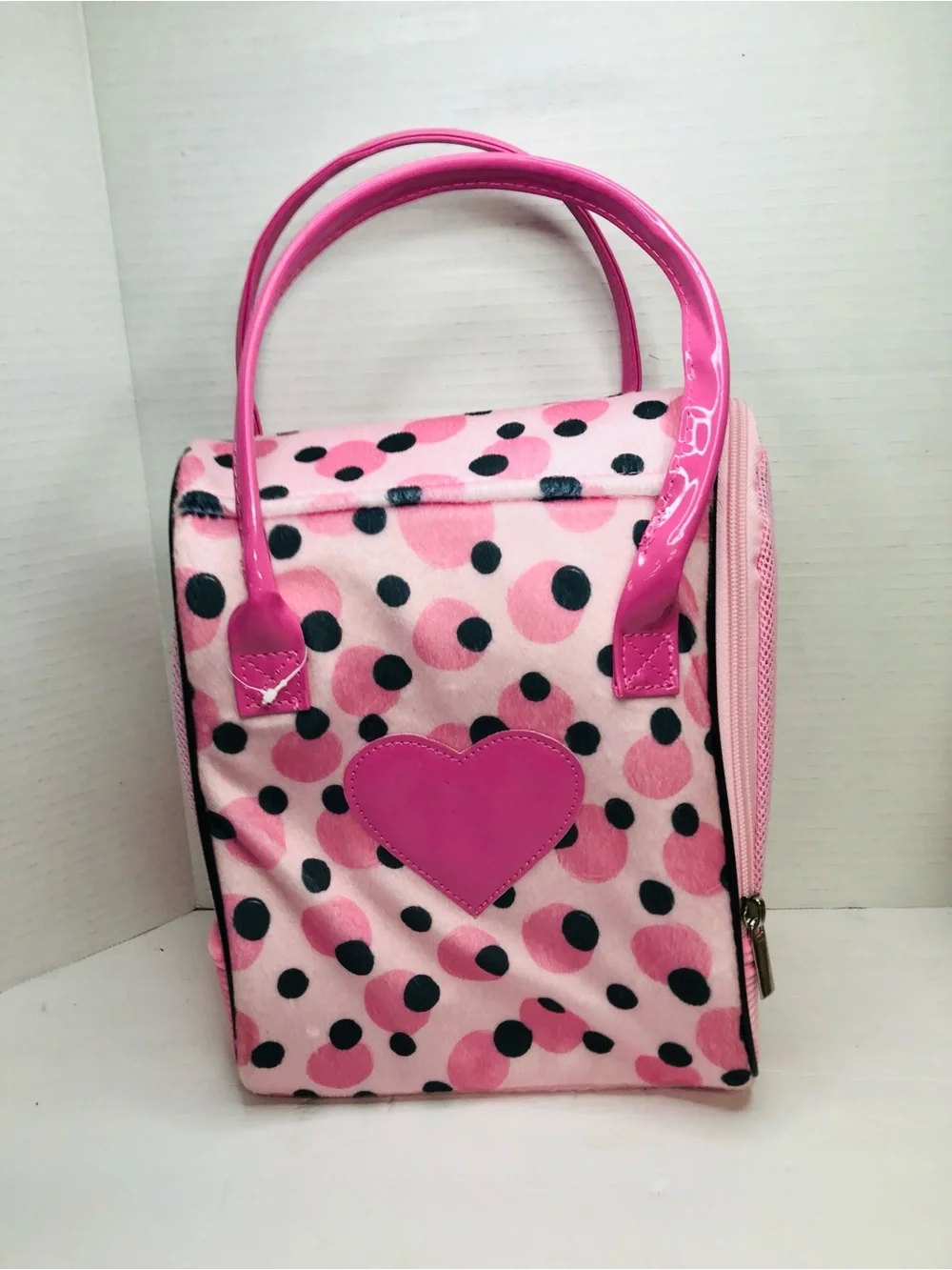 Emilio Pucci Pink Polka Dot Pet Carrier with Glossy Handles
